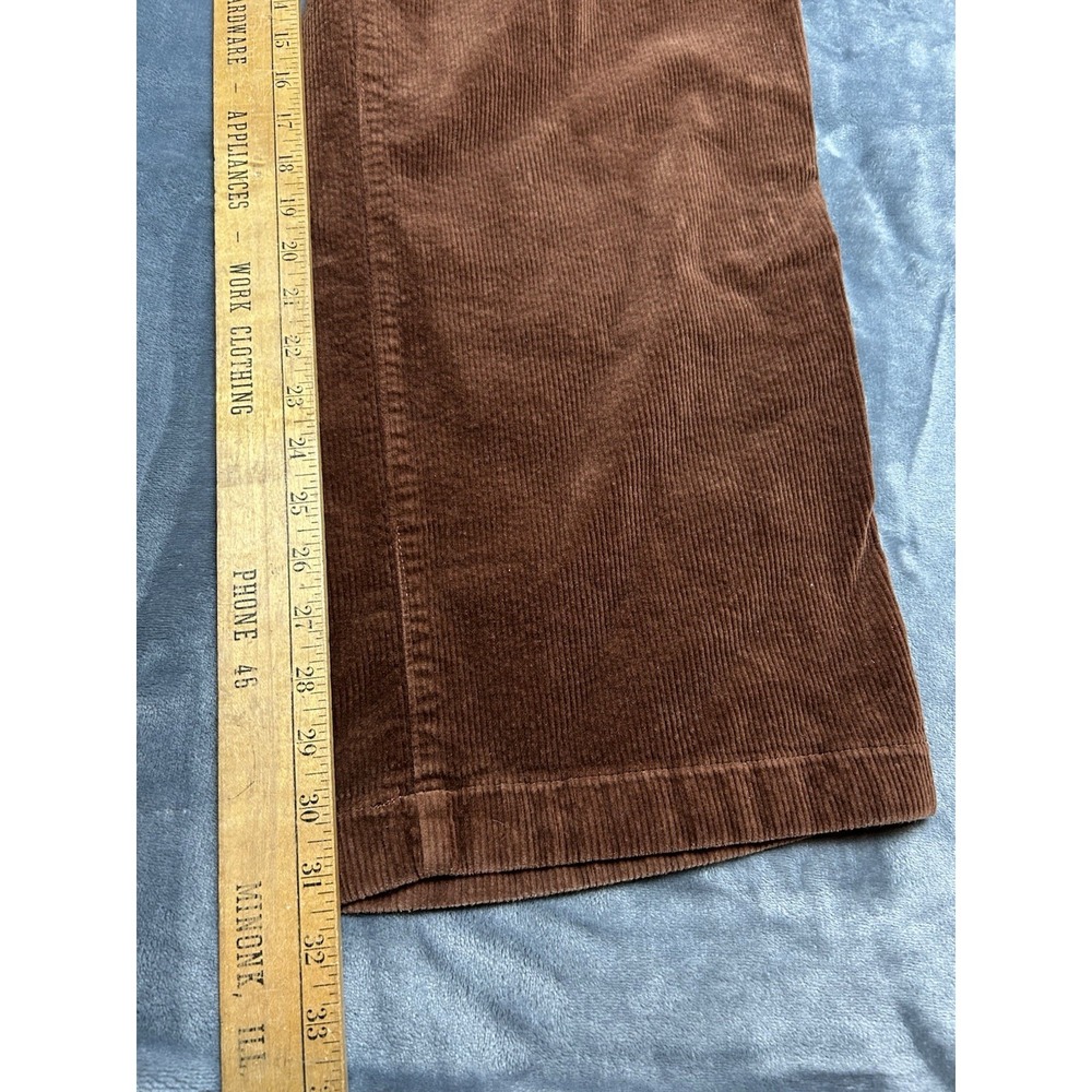 Gap Brown Corduroy Pants Womens 12 Tall Minimalist Normcore Stretch Wide Leg - Picture 6 of 14